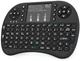 Мини-беспроводная клавиатура Rii Mini i8+ Black с подсветкой и сенсорной панелью Multitouch - изображение 1
