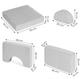Sofa modułowa EcoToys dla dzieci duża 2-osobowa DIY 10 miękkich poduch Szara (5905817003709) - obraz 8
