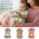 Мягкая игрушка дышащая выдра, ночник для сна с колыбельной мелодией (розовый цвет) - изображение 4