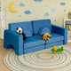Модульний диван EcoToys для дітей великий 2-місний DIY 10 м'яких подушок Синій (5905817007448) - зображення 12