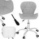 Fotel biurowy Springos HF0023 Szaro-białe (5907719475585) - obraz 8