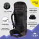 Рюкзак Lukla 65L черный S - изображение 8