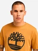 Футболка хлопковая длинная мужская Timberland TB0A2C2RP47 M Желтая с принтом (193393784050) - изображение 3