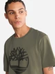 Футболка хлопковая длинная мужская Timberland TB0A2C2RA58 XL Зеленая с принтом (193393784005) - изображение 5