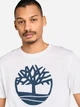 Футболка хлопковая длинная мужская Timberland TB0A2C2R100 2XL Белая с принтом (193393784630) - изображение 3