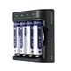 Набір акумуляторна батарея AA XTAR Blue 1.5V Li-ion 3300mWh/2000mAh 4шт. та зарядний пристрій XTAR L4 Type-C - изображение 2