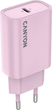 Мережевий зарядний пристрій Canyon OnCharge 30CL 1xPD Type-C 30W Pink (CNE-CHA30CLPK) - зображення 1