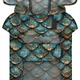Дождевик-накидка с капюшоном для собак WAUDOG Clothes, рисунок "Чешуя", XXS, А 23-26 см, B 30-36 см, С 15-20 см - изображение 3