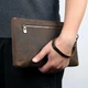 Красивая борсетка мужская в коже Crazy horse Vintage 14954 Коричневая - изображение 4