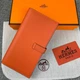 Женский кожаный брендовый кошелек (H-5123) orange - изображение 2