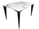 Стіл NORMAN CERAMIC 120*90 gold Phoenix глянець / Чорний каркас Intarsio - зображення 1