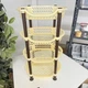 Бежевая разборная полочка в ванную 4 яруса Efe plastics пластиковая - изображение 4