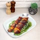 Прямоугольное стеклянное блюдо для шашлыка 34,5*23,5 см - изображение 8