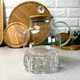 Заварочный стеклянный чайник на печке для свечи 1 л Crystal - изображение 2