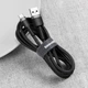 Кабель Baseus Cafule Cable USB для Type-C 3A 1m Gray+Black (CATKLF-BG1) - зображення 7