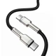 Кабель Baseus Cafule Series Metal Data Cable Type-C to Type-C 100W 2m Black (CATJK-D01) - изображение 4