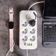 Мережевий фільтр подовжувач F06U на 6 розеток 4 USB 1 Type-C та кнопкою відключення 3 м Білий HP-5-23 - изображение 2