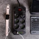 Мережевий фільтр подовжувач 3 м на 6 розеток 4 USB 2 Type-C та кнопкою вимкнення HP-5-15 - изображение 2