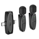Бездротова мікрофонна система HOCO L15 Dual-mic clip-on wireless digital microphone (iP/Type-C) Black (6942007638623) - изображение 1