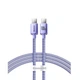 Кабель Baseus Crystal Shine Series Fast Charging Data Cable Type-C to Type-C 100W 1.2m Purple (CAJY000605) - изображение 1