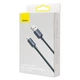 Кабель Baseus Crystal Shine Series Fast Charging Data Cable USB to iP 2.4A 2m Black (CAJY000101) - изображение 3