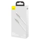 Кабель Baseus Cafule Series Metal Data Cable Type-C to Type-C 100W 1m White (CATJK-C02) - изображение 2