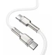 Кабель Baseus Cafule Series Metal Data Cable Type-C to Type-C 100W 1m White (CATJK-C02) - изображение 4