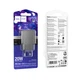 Мережевий зарядний пристрій Hoco CS25A 20 Вт USB-C+USB-A PD/QC чорний - зображення 2
