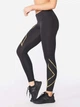 Спортивные леггинсы для фитнеса высокие женские 2XU Light Speed Mid-Rise CompTight WA6523b_BLK/GRF XS Черные (9336340649380) - изображение 3