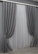 Комплект готовых штор VR-Textil Микровелюр Petek № 1485ш Серый 100х295 см 2 шт (31-910) - изображение 3