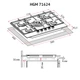 Варочная поверхность газовая PERFELLI HGM 71624 BL - изображение 10