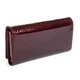 Женский классический кожаный кошелек Sergio Torretti лаковая кожа серии Croco PR-250824-40786 бордовый - изображение 3