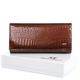 Женский классический кожаный кошелек Sergio Torretti лаковая кожа серии Croco PR-250824-40780 коричневый - изображение 1
