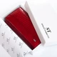Женский классический кожаный кошелек Sergio Torretti лаковая кожа серии Croco PR-250824-40781 красный - изображение 7
