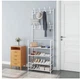 Вешалка напольная стойка для одежды с подставкой для обуви New multi functional shoe and hat rack белая - изображение 1