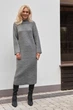 Сукня з напіввовняної пряжі з коміром-стійкою Розмір L-XL (50-52) Сірий - изображение 1