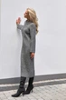 Сукня з напіввовняної пряжі з коміром-стійкою Розмір L-XL (50-52) Сірий - изображение 6