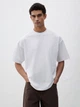 Футболка хлопковая длинная мужская H&M 271074658_white S Белая (2727000079550) - изображение 1