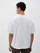 Футболка хлопковая длинная мужская H&M 271074658_white S Белая (2727000079550) - изображение 2