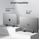 Stojak pionowy na laptopa Ugreen LP258 Vertical Laptop Stand Gray (6957303824717) - obraz 4