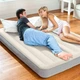 Кровать-матрас полуторная надувная с велюровым покрытием Intex 64102 Grey (N007293) - изображение 2