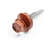 Саморезы кровельные 4,8x35 мм RAL 8004 (терракотовый) 250 шт. Klimas Wkret-Met, шурупы для крыши из металлочерепицы, профнастила - изображение 2