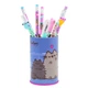 Подставка для ручек YES, 6,5*10,8 см., Pusheen, металлическая, Голубая, (708377) - изображение 3