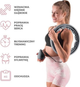 Хула-хуп HMS HHW06 з гравітаційною кулею, лічильником і поясом BR163 Black Plus Size Чорний (5907695558173) - зображення 11