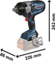 Bezszczotkowy klucz udarowy Bosch GDS 18V-1600 HC Professional (06019M1000) - obraz 2