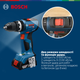 Акумуляторний безщітковий ударний дриль-шурупокрут Bosch GSB 18V-65 Solo (06019N3300) - зображення 6