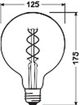 Lampa LED Osram Filament Vintage 1906 GLOBE 4W 300Lm 2000K E27 (4058075092136) - obraz 8