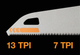 Piła ręczna Fiskars PowerTooth 550 mm 7 TPI 1062916 (6411501201096) - obraz 4