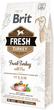Sucha karma dla dorosłych psów o niskiej aktywności Brit Fresh Adult Fit & Slim z nadwagą oraz starszych Indyk i groszek 2.5 kg (8595602530809) - obraz 1
