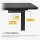 Стіл Mealux PowerDesk Duo Black з електрорегулюванням висоти (арт. EVO-242 Duo B/B) - изображение 8